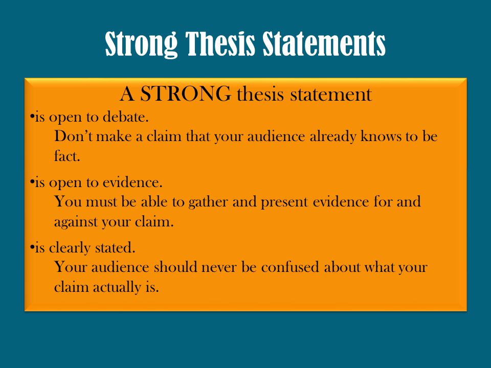 Thesis Statements - PowerPoint PPT Presentation